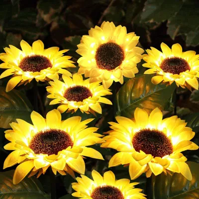  Solare cella girasole LED decorativo Paesaggio luci Giardino cortile