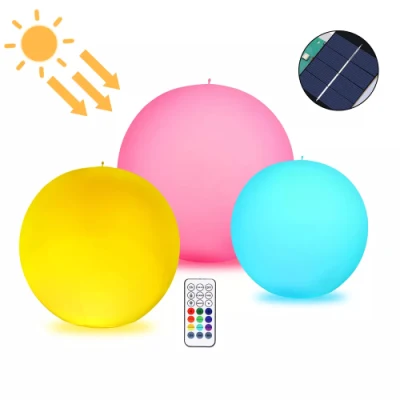 Telecomando impermeabile IP68 da 14&quot; RGB LED a luce solare flottante Luci a sfera per giardino decorazione a pollo