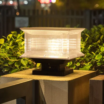  Lampada a sensore solare impermeabile LED solare da giardino Yard Recinzione patio Deck Porch Gate Pillar Light