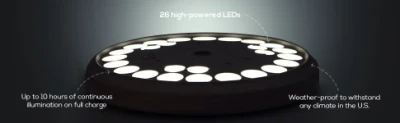 Lampada a palo ad angolo solare Deluxe, lampada ad indicatore, faretto a LED