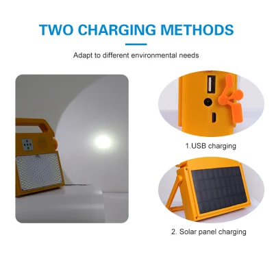 Solare esterno campeggio luci di emergenza carica tenda luci giardino esterno Music ABS ip65 100 w LED luce solare a luce diffusa