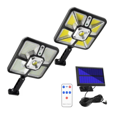 Lampada da parete per esterni a luce solare stradale impermeabile 3 modalità PIR Sensore di movimento patio giardino portico Garage illuminazione di sicurezza