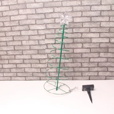  Albero di Natale a spirale solare usato all&prime;aperto con luce LED