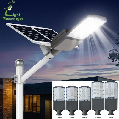 Luce Messenger Solar Street Lights Outdoor High Lumen Dusk a. Proiettori Dawn Solar da parcheggio 500 W 600 W 800 W 900 W. 1200 W 1500 W.