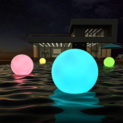 Telecomando impermeabile IP68 da 14&quot; RGB LED a luce solare flottante Luci a sfera per giardino decorazione a pollo