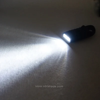 Manovella a mano e torcia a LED a potenza solare con moschettone Chiusura