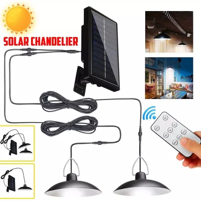  Pendente da giardino impermeabile IP65 ad alimentazione solare per interni in fabbrica Lampade LED luce solare