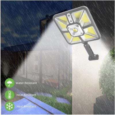 Lampada da parete per esterni a luce solare stradale impermeabile 3 modalità PIR Sensore di movimento patio giardino portico Garage illuminazione di sicurezza
