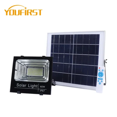 25 W 40 W 60 W 100 W 200 W 300 W Garden Security a energia solare Proiettore solare a LED con riflettore