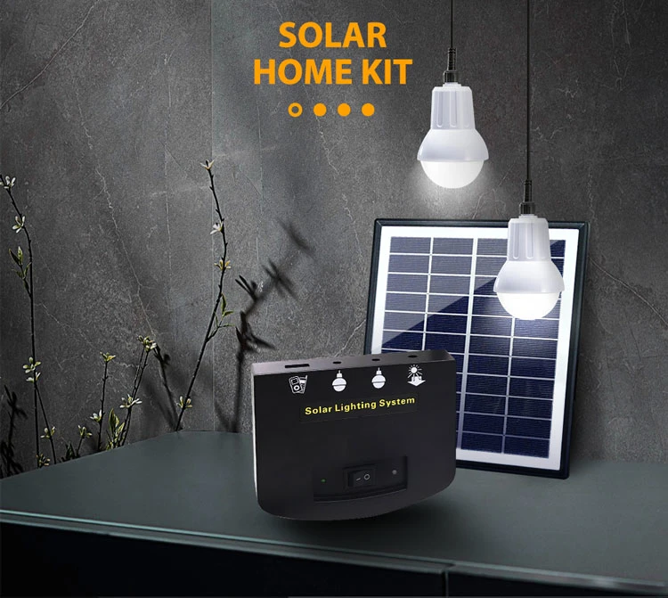 Soalr Lighting system with Portable Phone Charge 3PCS 1W LED Lighting Solar Energy System