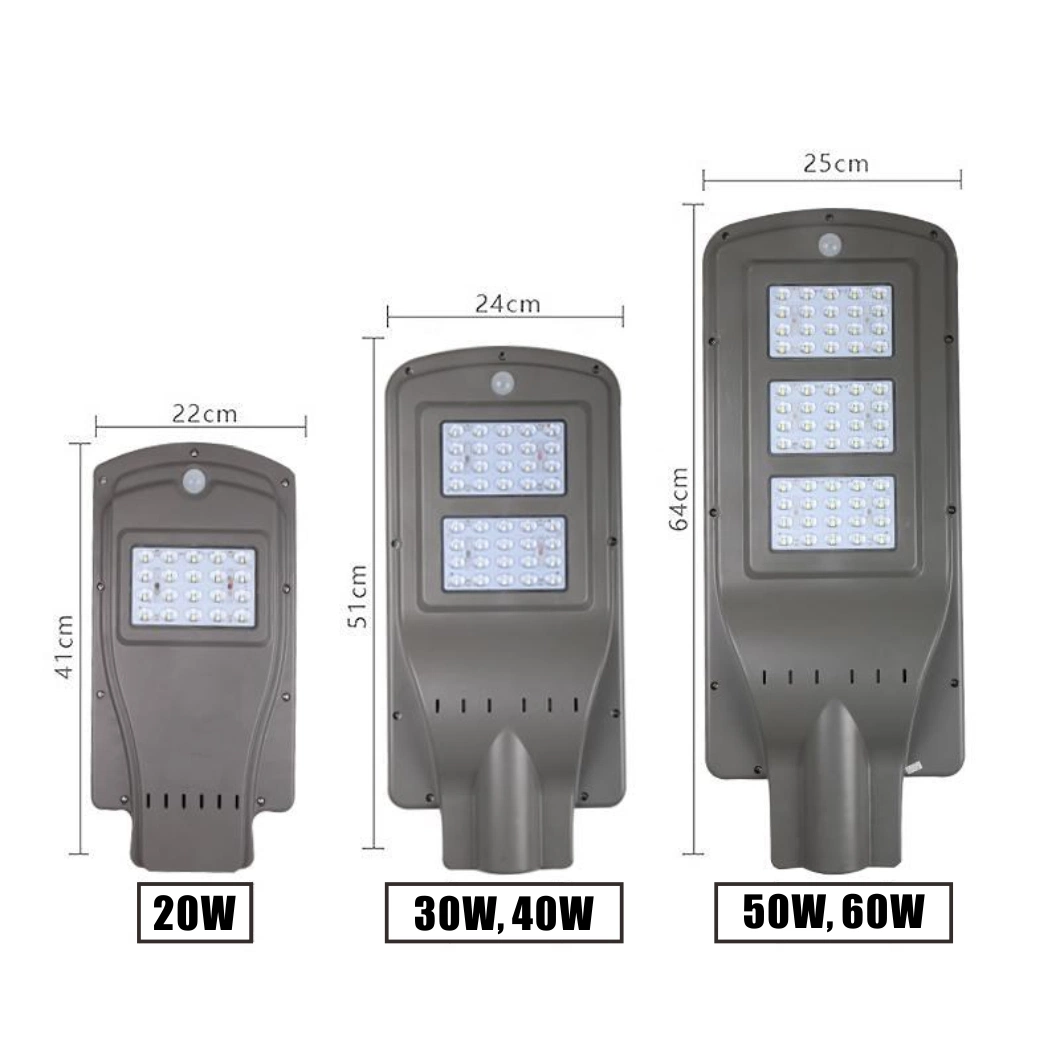 Waterproof 30W Panel All in One Sensor Power Pole Wall Outdoor LED Street Solar Light