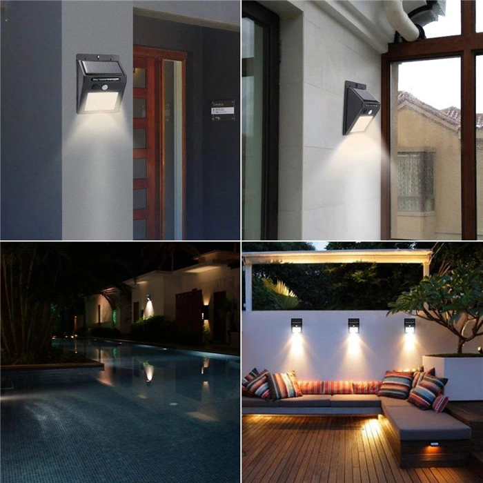 Goldmore11 20LEDs Garden Security Night Light Waterproof Ipx5 Solar Powered Wall Sensor Light