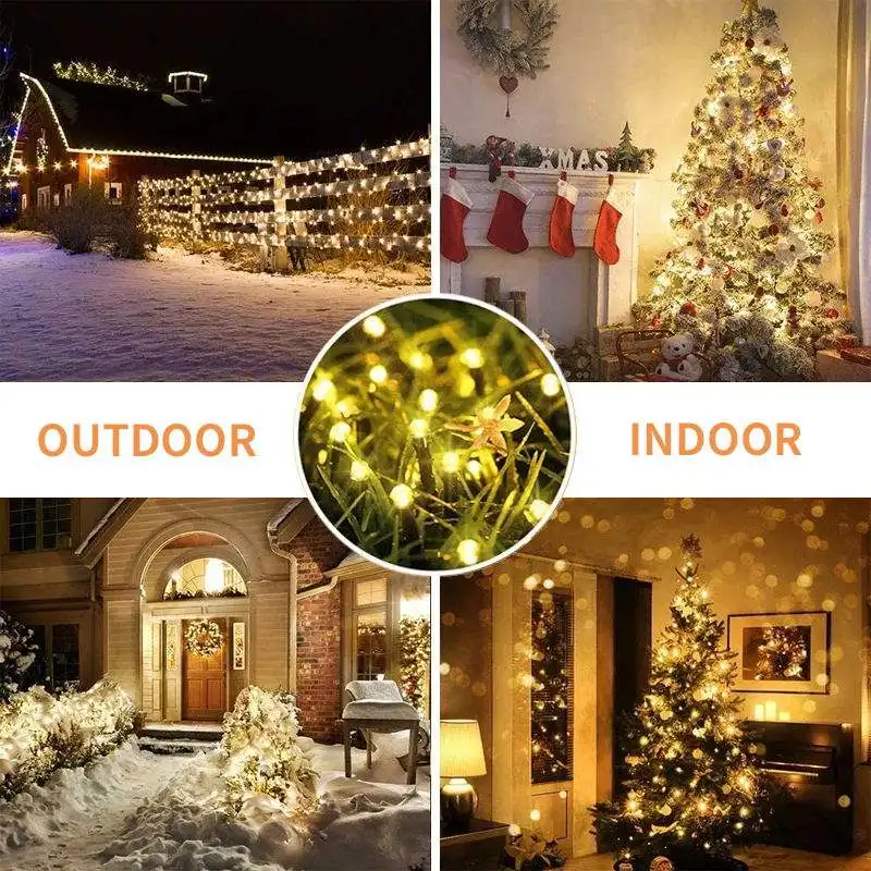 Waterproof Christmas Outdoor Solar String Lights for Garden Tree Patio Yard Wedding Party Holiday Decoration
