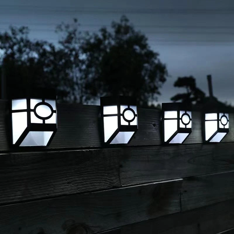 Garden Decoration Lamp Steps Fence LED Solar Wall Light