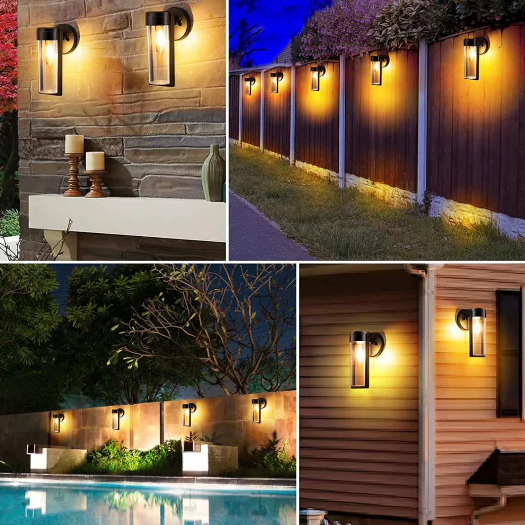 Waterproof Outdoor Mount Lights Powered Deck Light Fence Patio Post Yard Porch Solar Wall Lamp