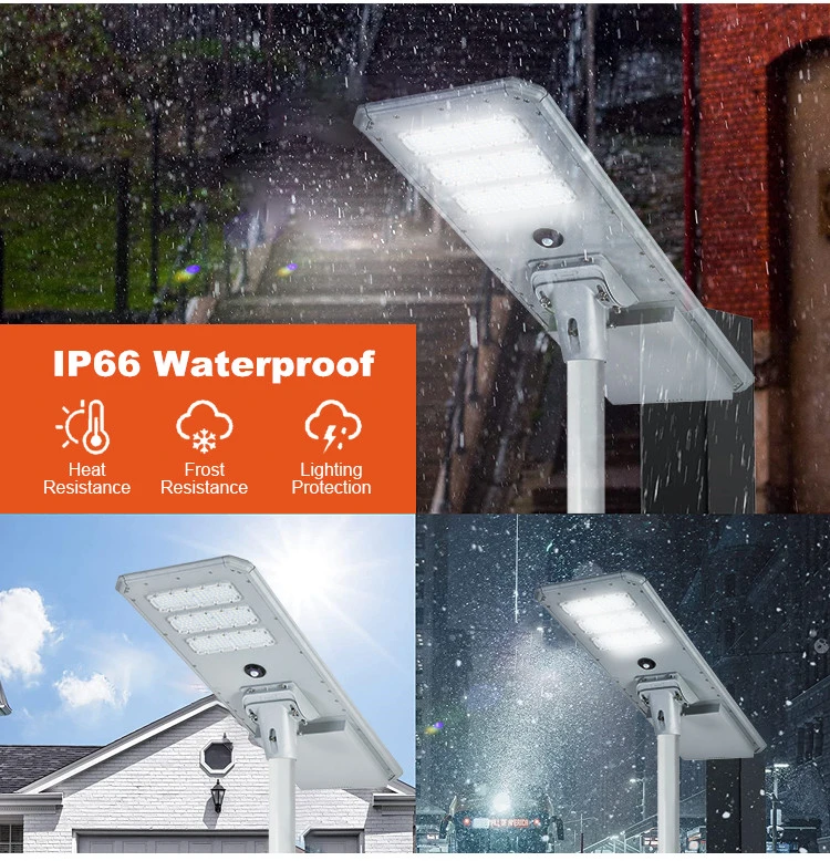 210lm/W 120W String Lights Waterproof Solar Street Light 6500K LED Parking Lot Light Solar Powered Security Flood Lights with Motion Sensor