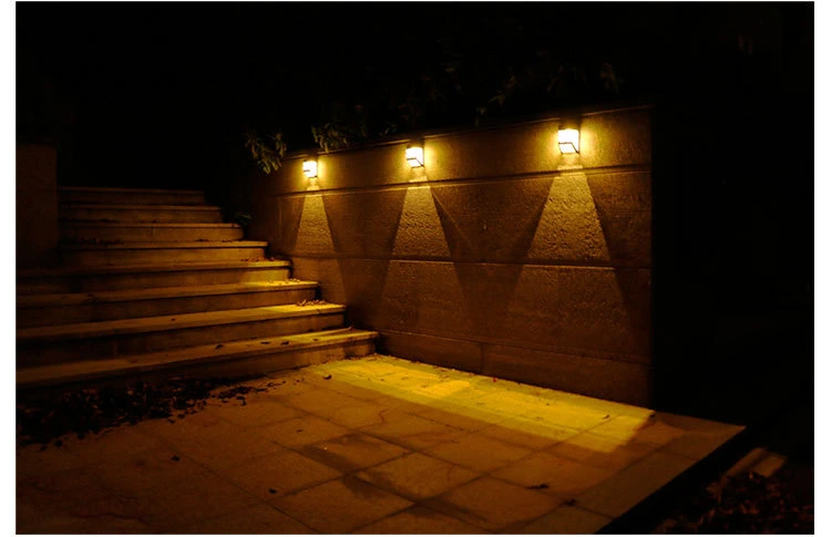 Garden Decoration Lamp Steps Fence LED Solar Wall Light