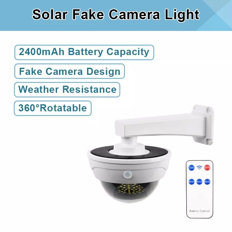 Dummy Simulated CCTV Surveillance System with LED PIR Motion Sensor Fake Camera Solar Light Indoor Outdoor Home Office Shop Solar Flood Light