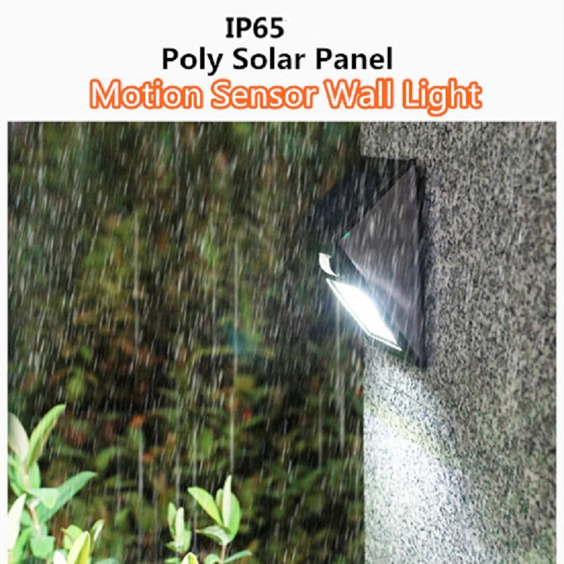 Human Body Sensor Solar Power Security Wall Light Pathway COB LED Lamp