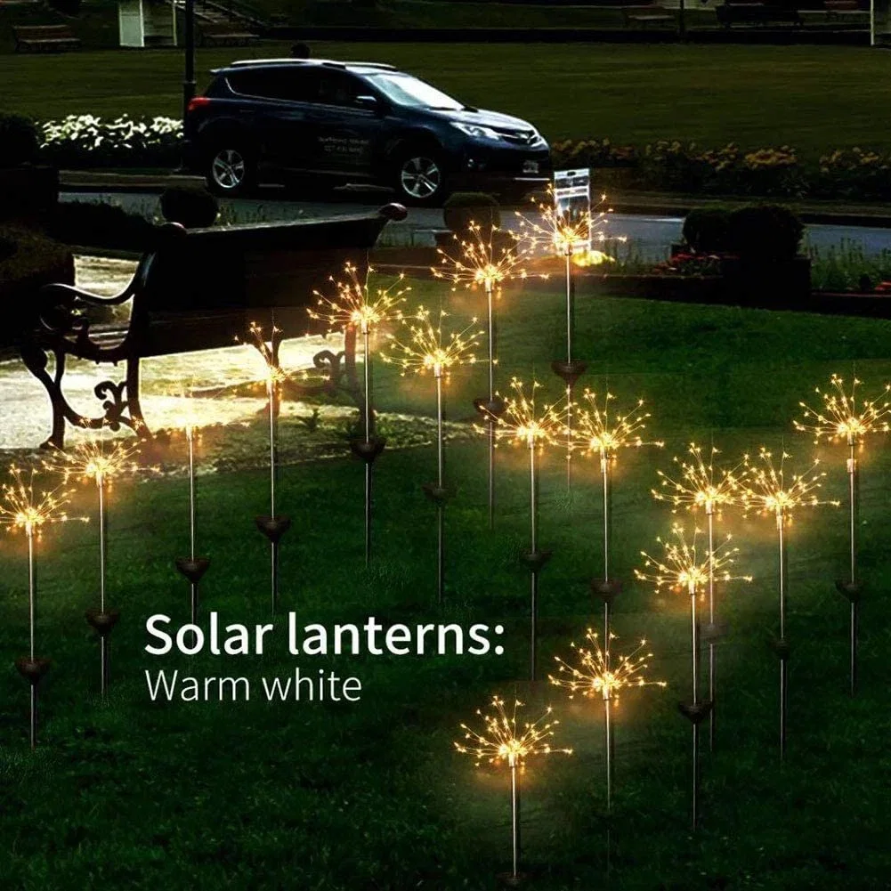 New Product Ideas 2023 Solar Fireworks Light Outdoor Garden Ornaments Patio Yard Christmas Decoration LED Solar Firework Lights