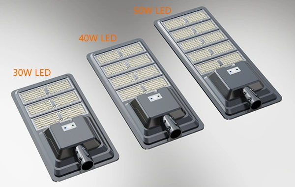 IP65 All in One Style Lighting 6m Outdoor Solar Street Lighting with 50W LED Light &amp; LiFePO4 Battery System