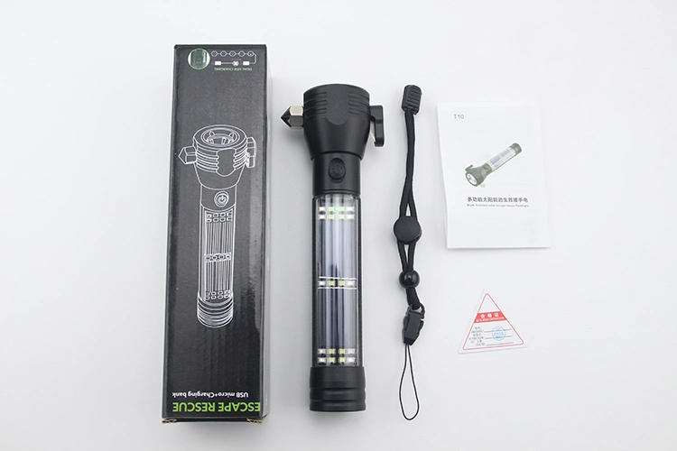 Multifunction OEM Torch with Solar Charge Panel LED Flashlight