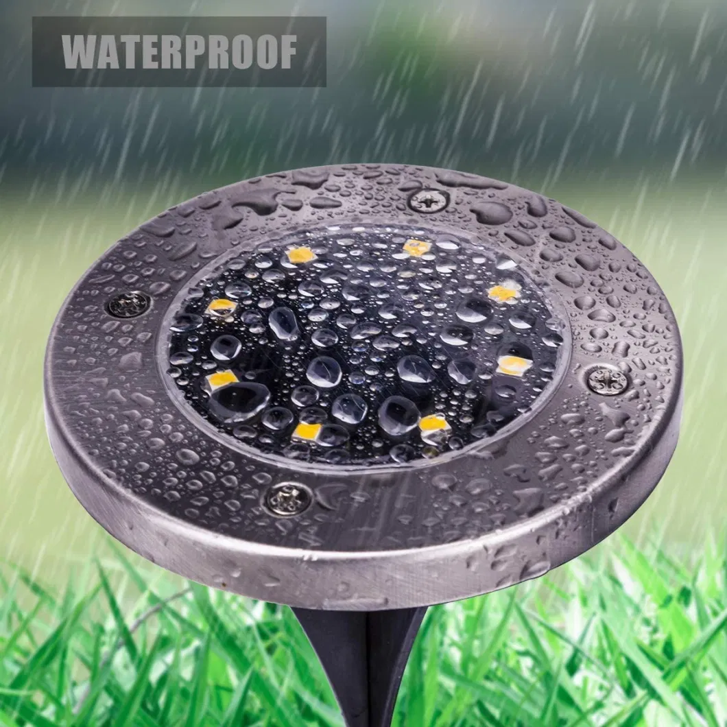 Waterproof Garden Lighting Solar Powered LED Ground Plug Lights