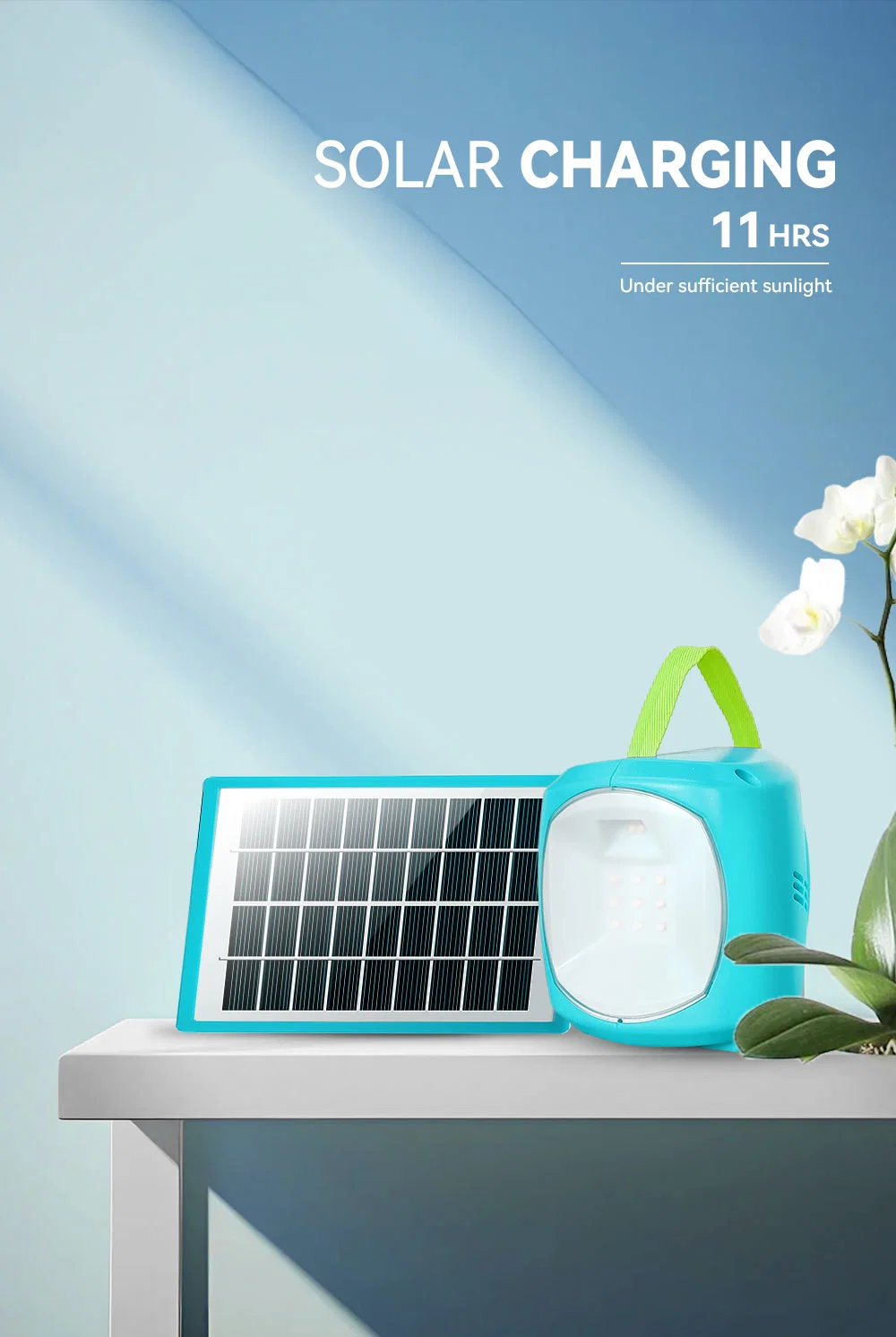 Compact Solar-Powered Lantern with Long Battery Life