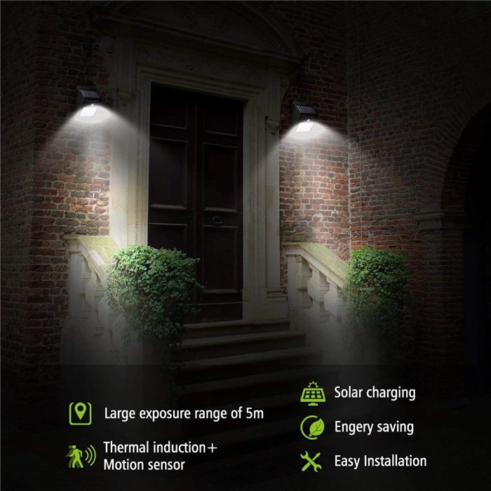 Goldmore11 20LEDs Garden Security Night Light Waterproof Ipx5 Solar Powered Wall Sensor Light