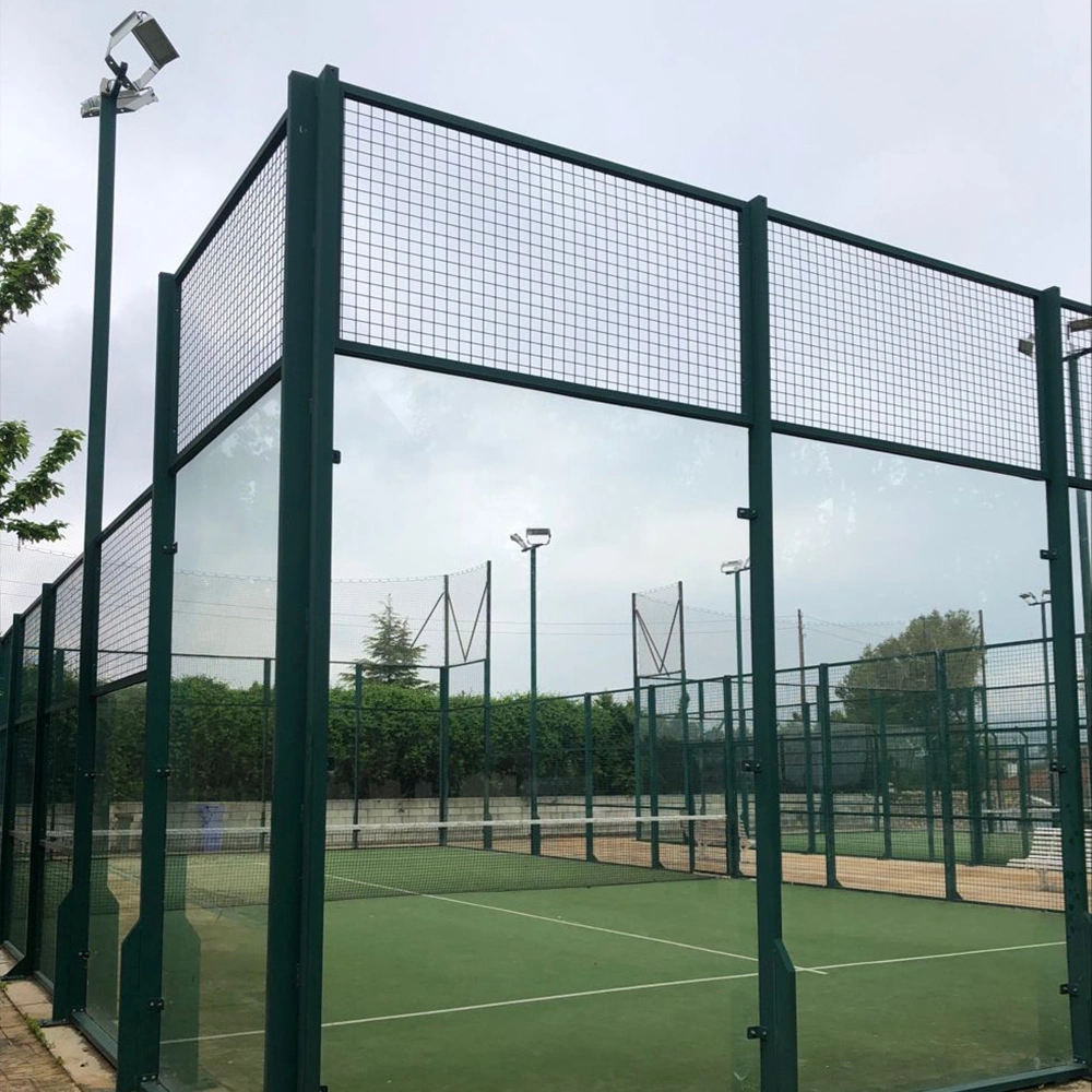 Portable Sports Court Netting Manufacturing Fencing for Football Pitch China Phillips LED Chips LED Light Tennis Padel Court