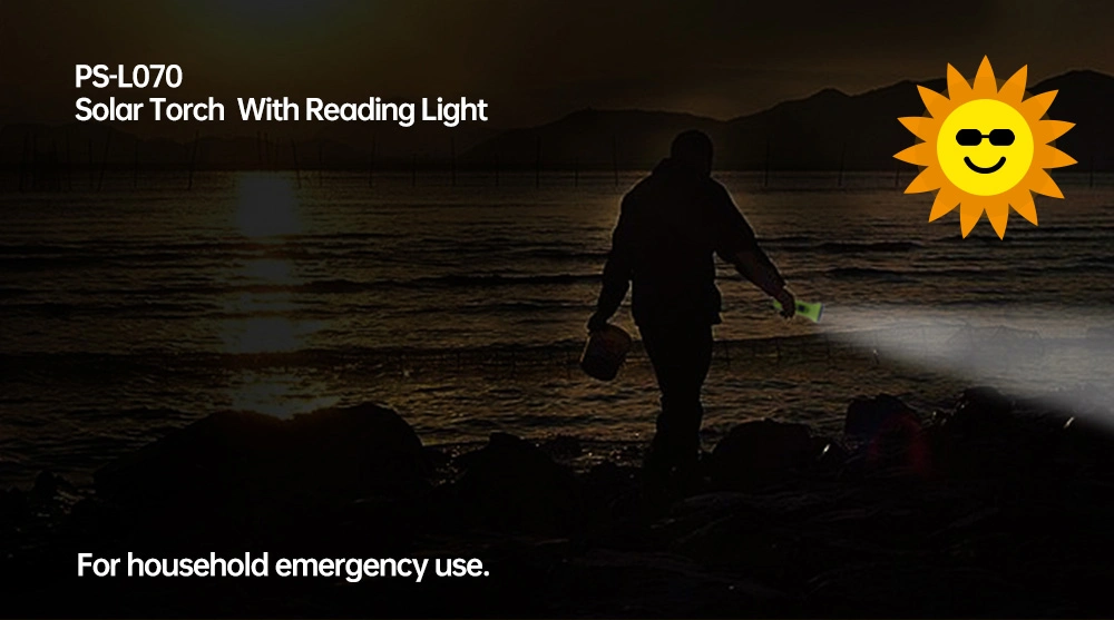 Portable and Rechargeable Solar Torch with Reading Light