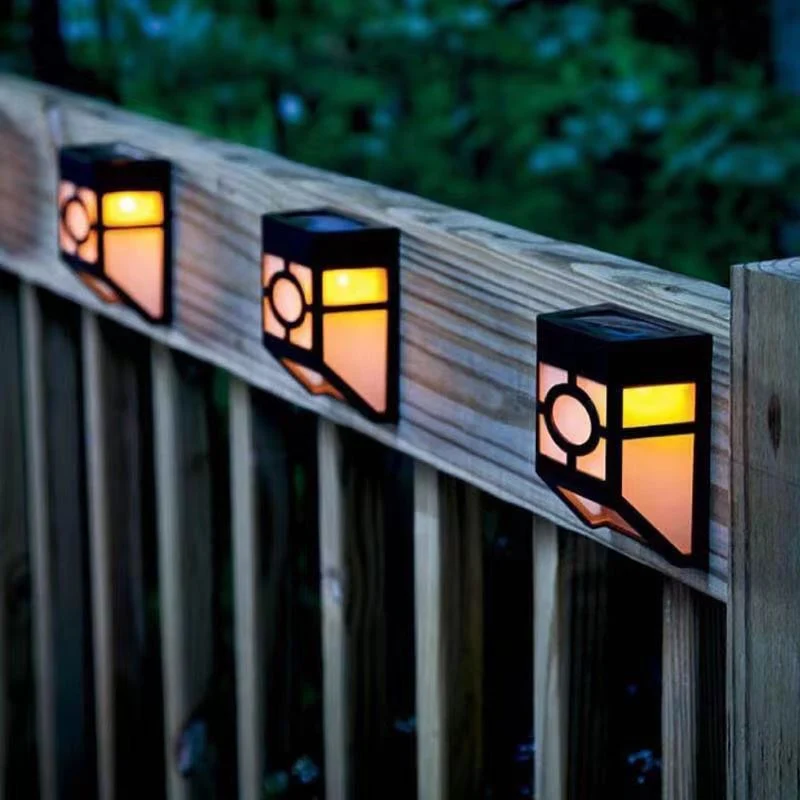 Garden Decoration Lamp Steps Fence LED Solar Wall Light