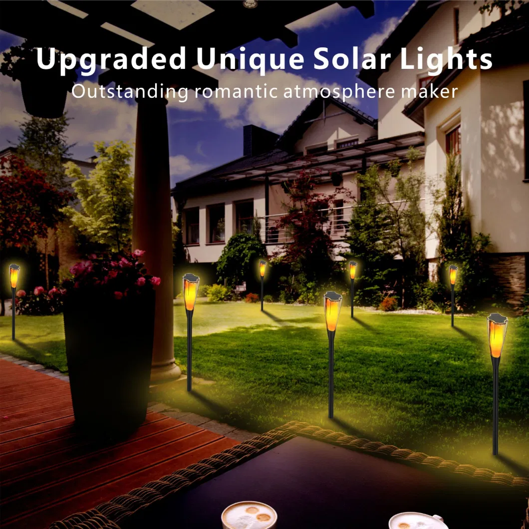 IP65 Waterproof Automatic on/off LED Solar Flame Garden Torches Lights