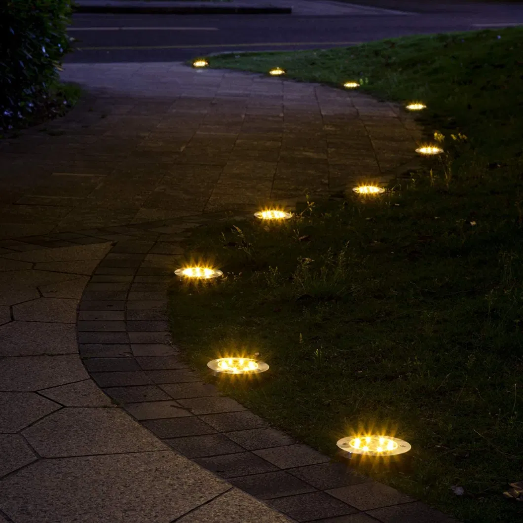 Waterproof Garden Lighting Solar Powered LED Ground Plug Lights