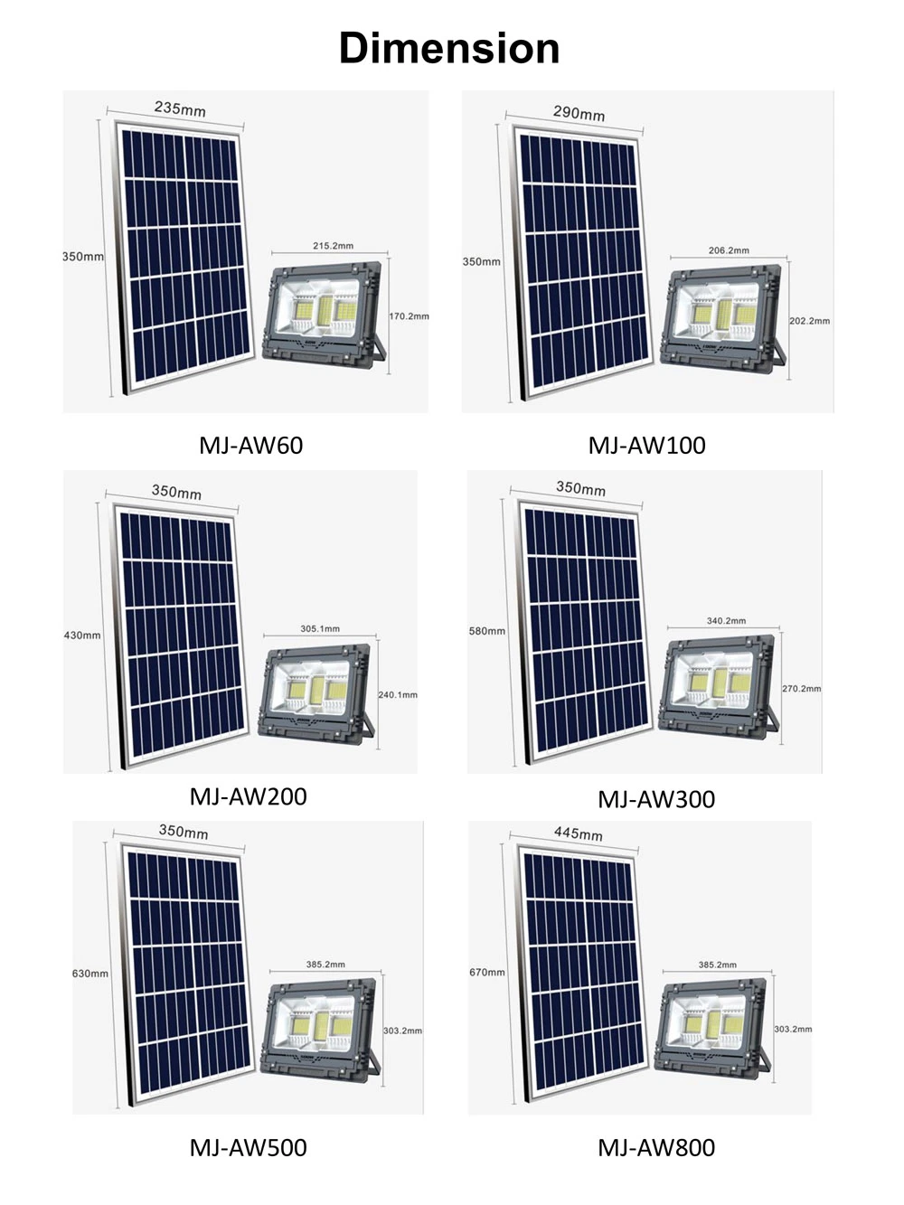 High Power 500W LED Solar Security Camping Flood Light for Garden