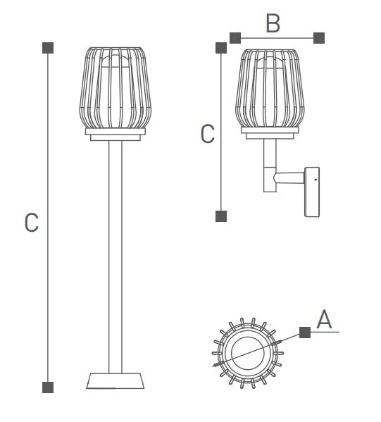 LED Outdoor Light Warm White Aluminum