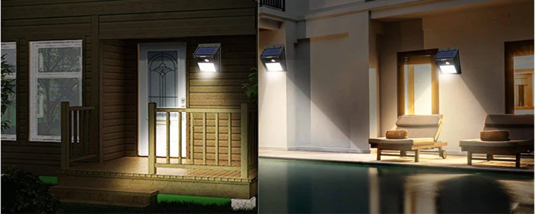 Solar Lights Outdoor, Sezac Solar Security Lights Solar Motion Sensor Lights Wireless Waterproof Outdoor Lights for Garden Fence Patio Garage