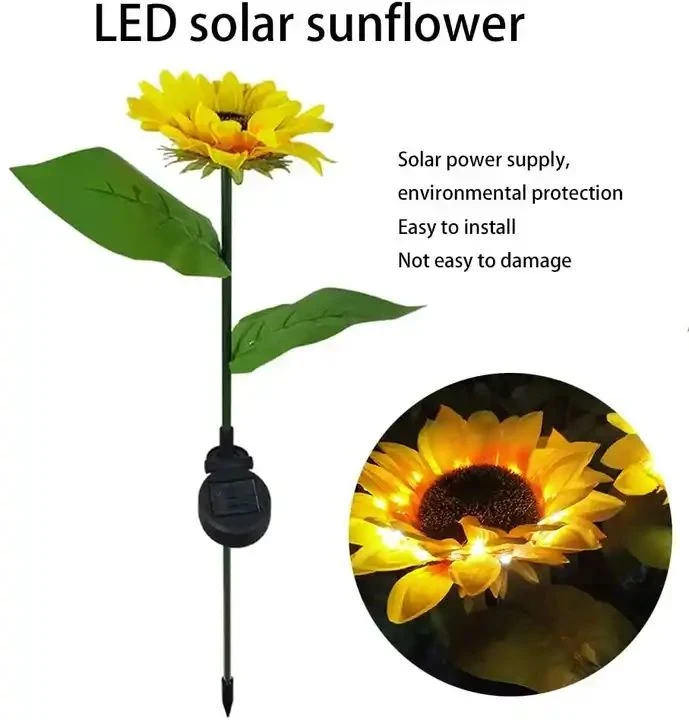 Solar Cell Sunflower LED Decorative Landscape Lights Garden Courtyard