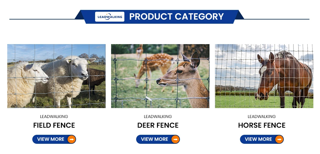 Leadwalking Cheap Field Fences High-Quality Light Duty Field Fence Manufacturing China Rugged and Precise Galvanized Cattle Fence