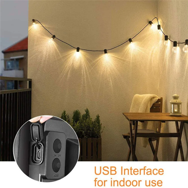 Shatterproof LED Bulbs Solar Powered String Light for Holiday Decoration