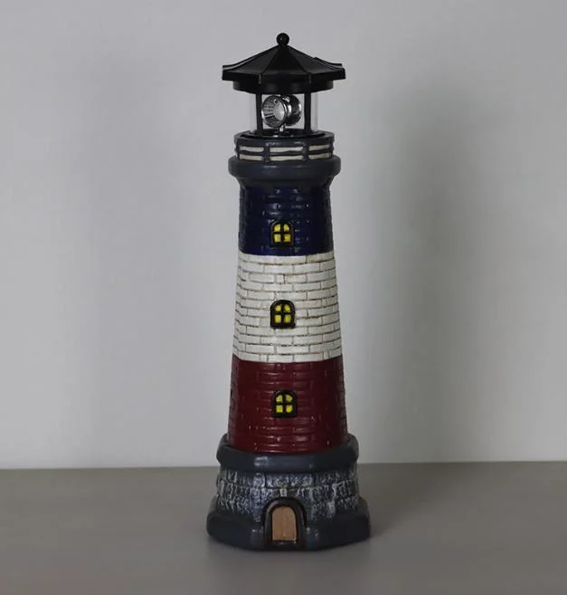 Outdoor Garden Waterproof Solar Lighthouse Ornament Garden Light Flood Light Spotlight