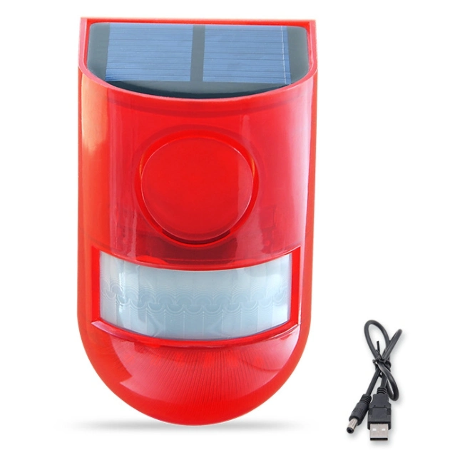 Outdoor Home Yard Motion Detector Waterproof Solar Alarm Lamp Emergency Garden Security Warning Sound LED Lighting Quality Garden Alarm Light