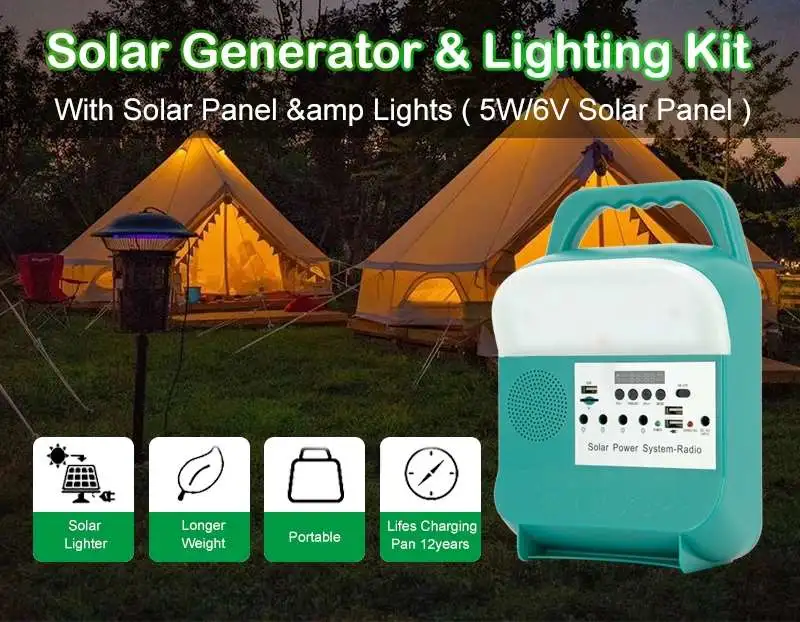 LED Rechargeable Solar Lights USB Charging Solar Bulb Solar Panels Charging Bulb