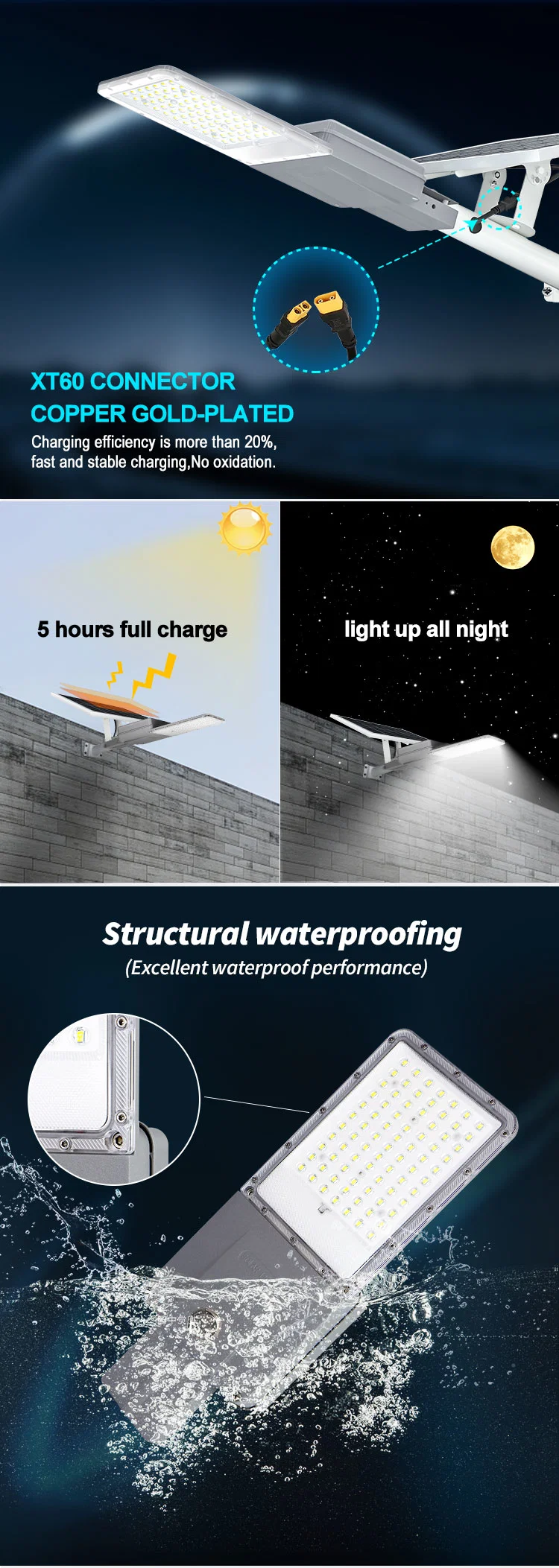 Super Bright Energy Saving Outdoor Waterproof All in One Solar Street Light