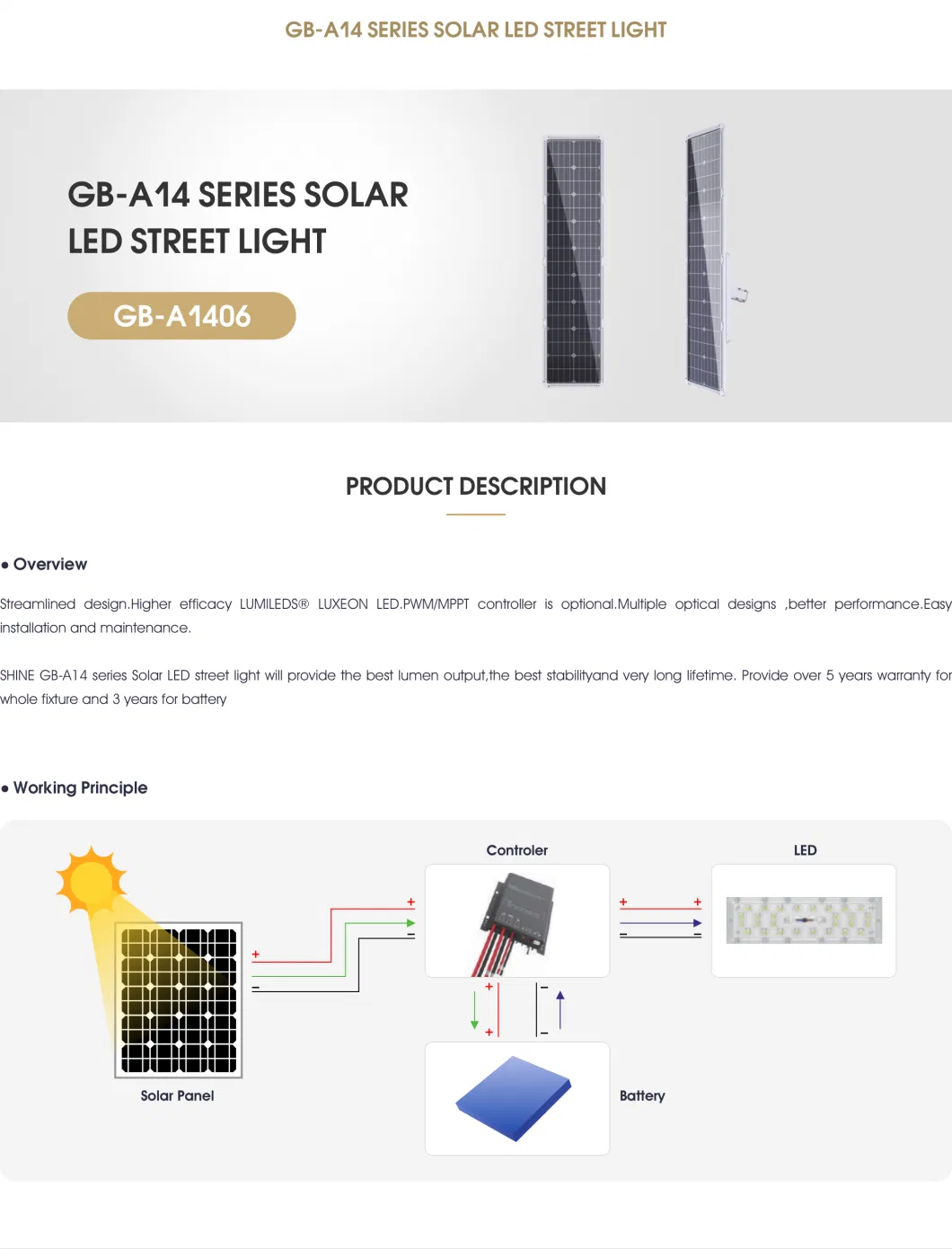 IP66 High Brightness Power Waterproof Outdoor Road Energy Saving LED Solar Street Lighting