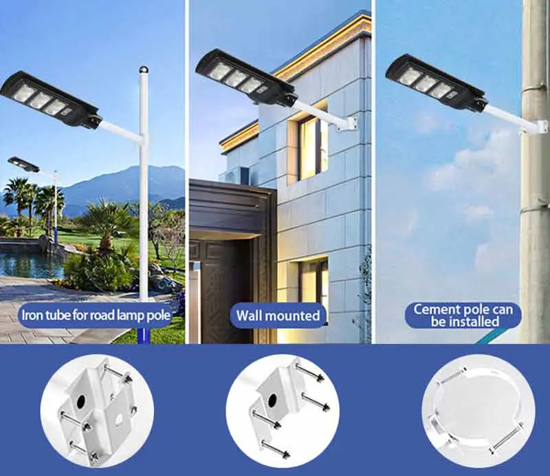 Best Price 150W 200W 250W ABS IP65 Waterproof Outdoor Energy Saving Powered Panel Flood Sensor Road Outdoor Garden Wall LED All in One Solar Street Light