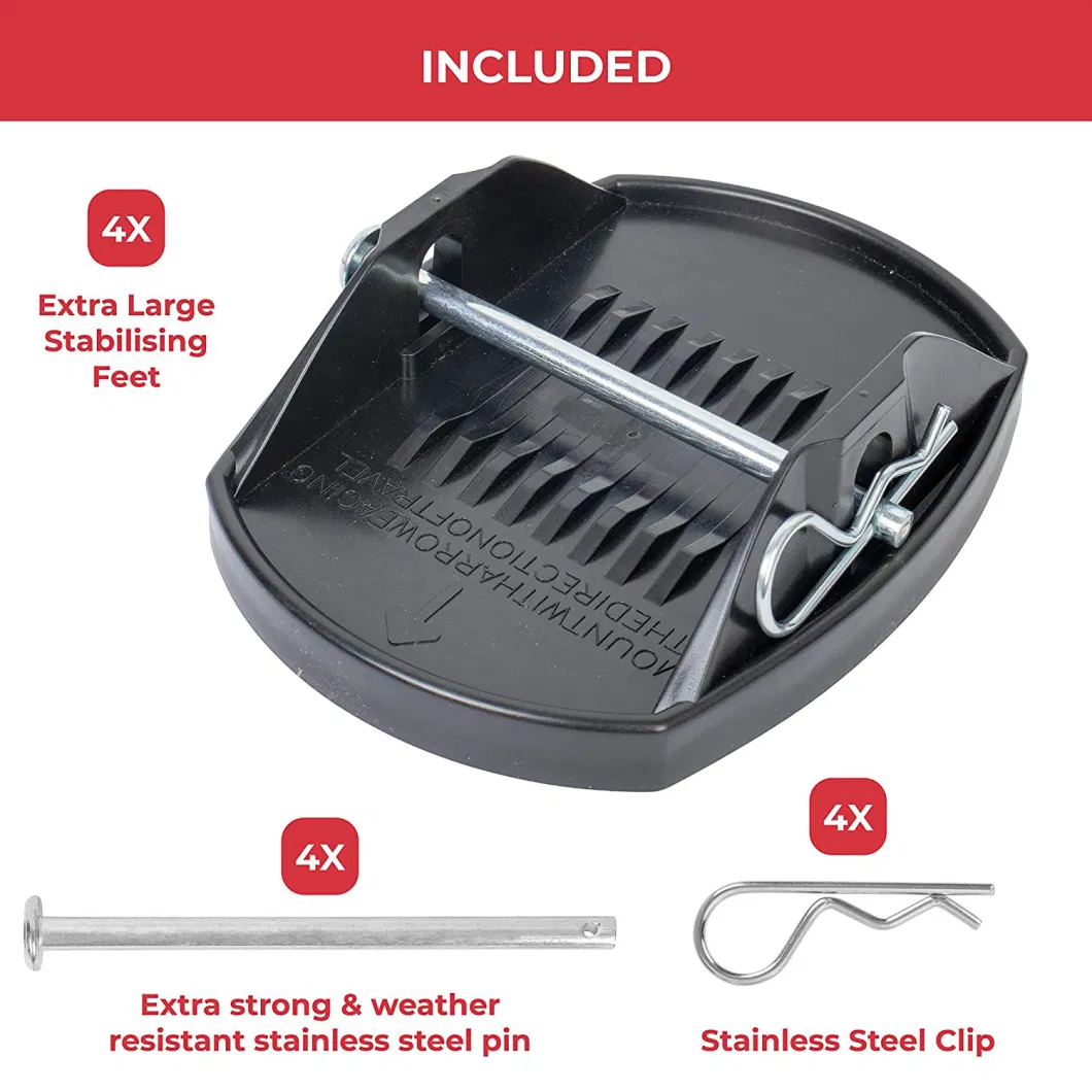 RV Base Jack Pad Prevent Your Caravan From Sinking with 4PCS Packing