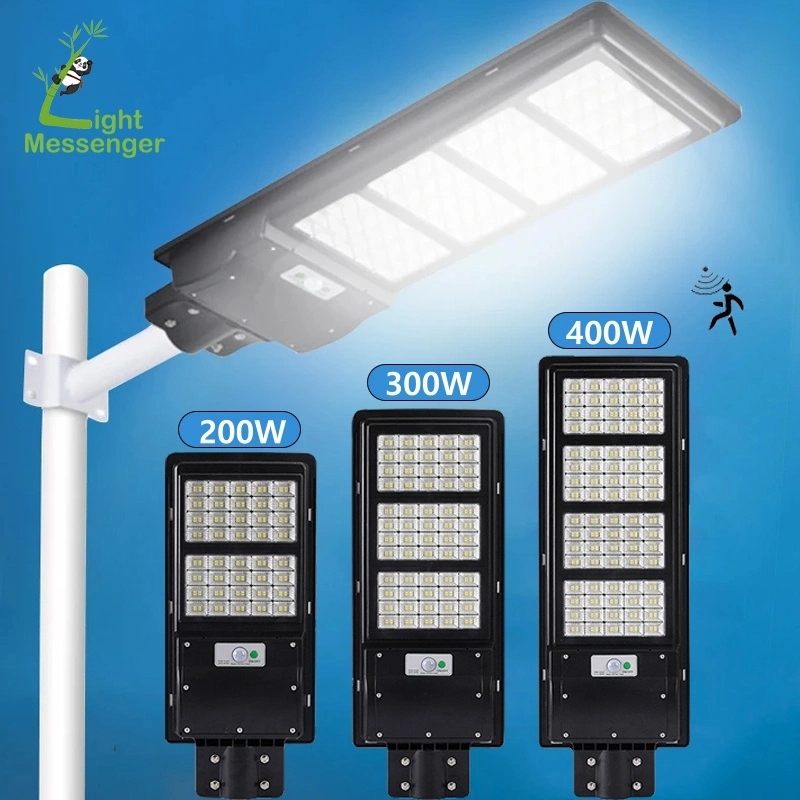 Manufacturer Price High Lumen Outdoor Battery Panel Road Lamparas Solares Wall Light Fixture100W 200W 300 400W Energy Saving Motion Sensor LED Solar Street Lamp