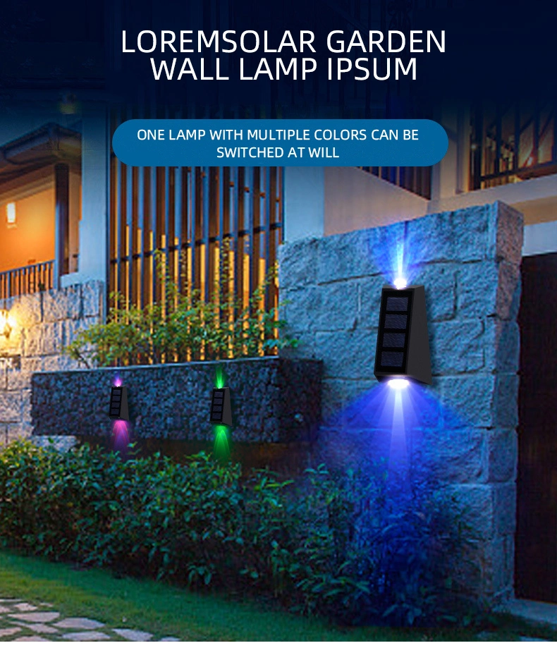 Solar LED Wireless Wall Light Garden Decoration Waterproof Outdoor up and Down Solar Light Landscape Lighting Garden Lamp