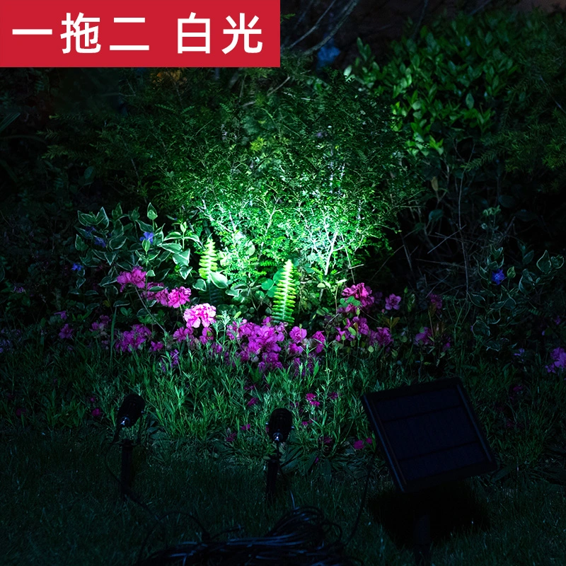 Four Solar-Powered Cast Aluminium Warm White LED Spotlight